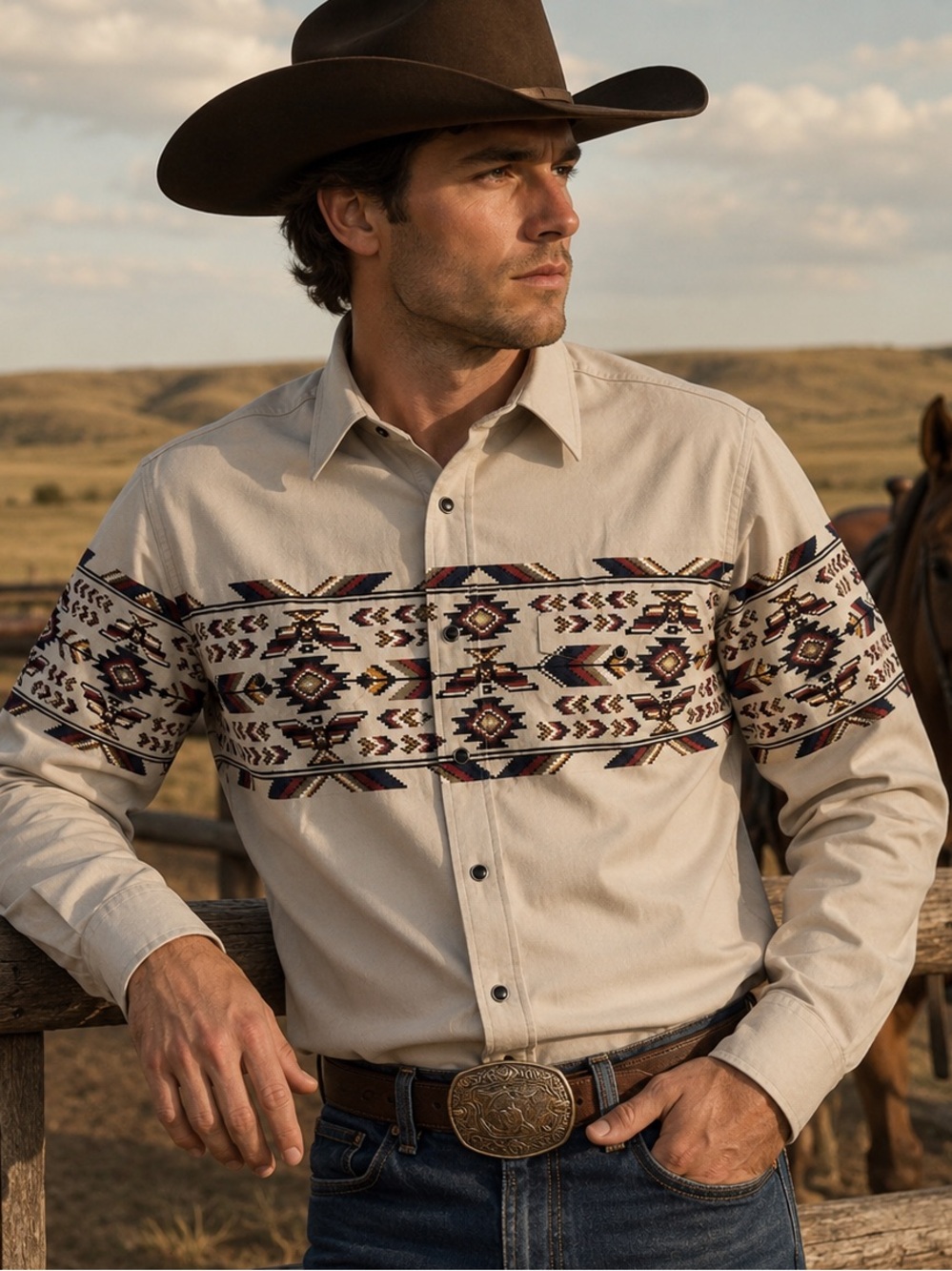 Panhandle Western Black-Snap Shirt